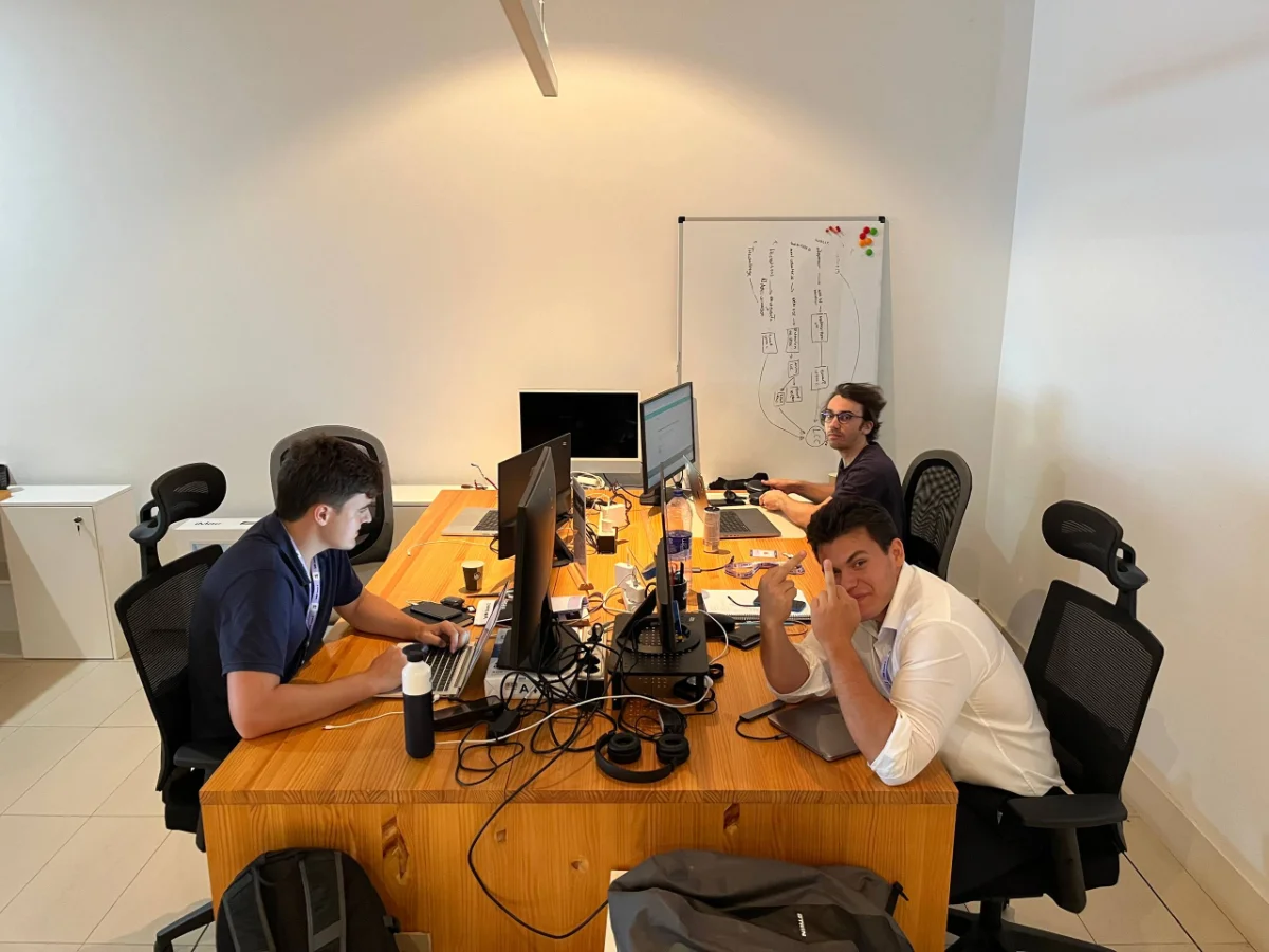The workspace at Base 2